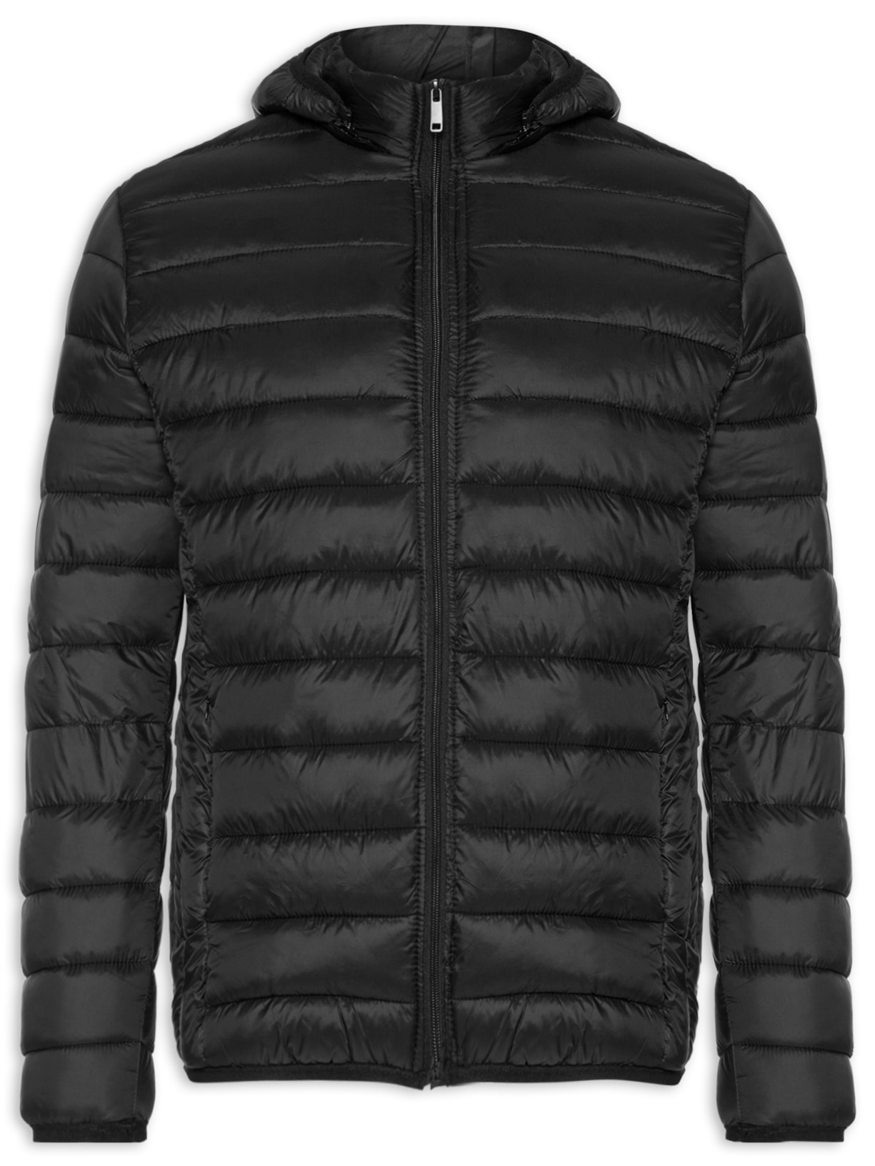 Jaqueta Masculina Com Gorro Basic - Preto