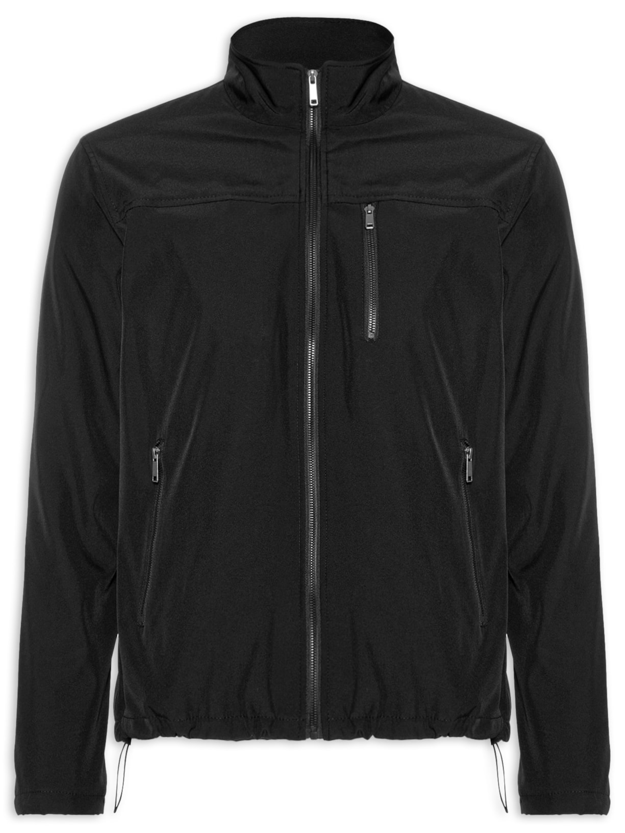 Jaqueta Masculina Com Zíper– Preto Basiq Men