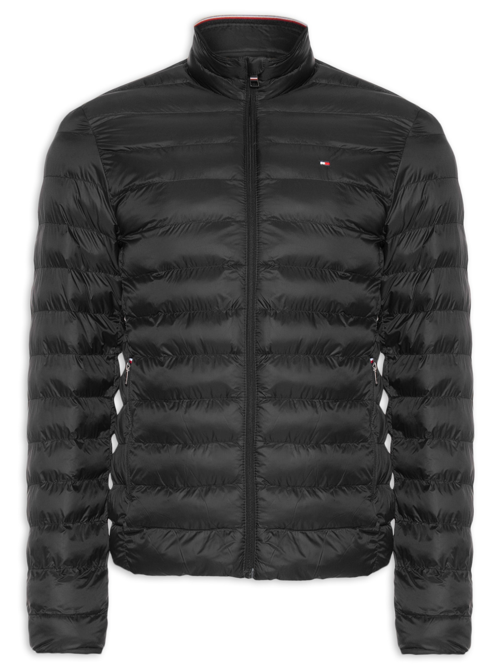 Tommy Hilfiger - Jaqueta Masculina Core Packable Recycled - Preto
