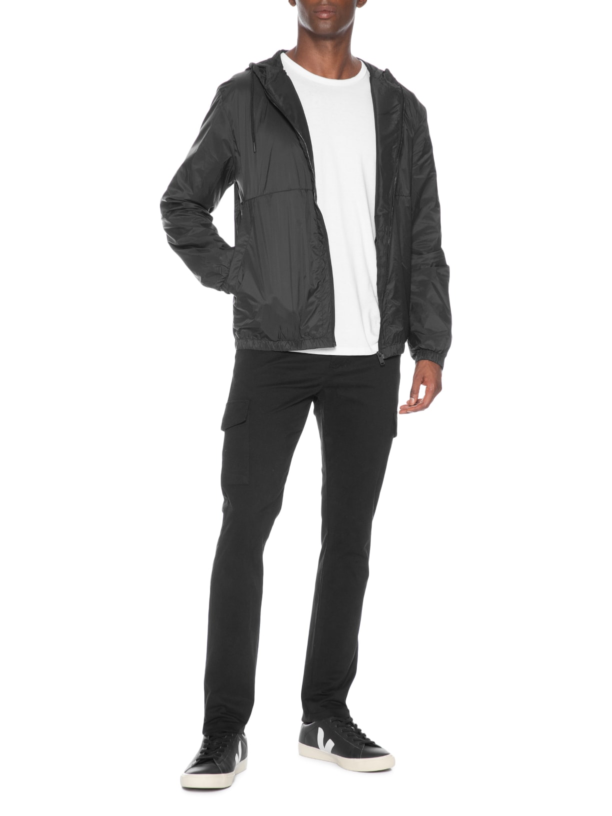 Jaqueta Masculina Corta Vento Bag Preto Basiq Men