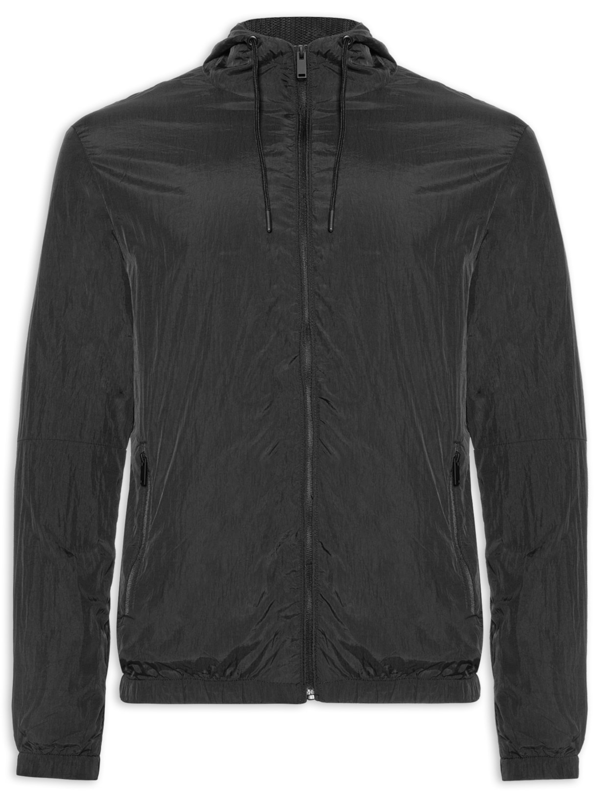 Jaqueta Masculina Corta Vento Básica - Preto