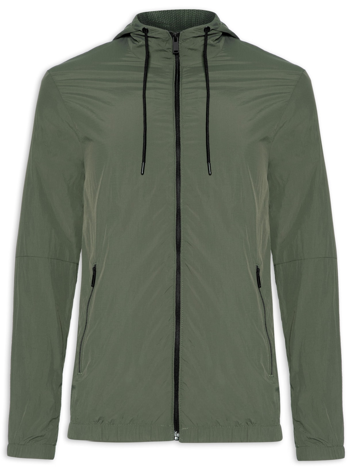Jaqueta Masculina Corta Vento Básica - Verde