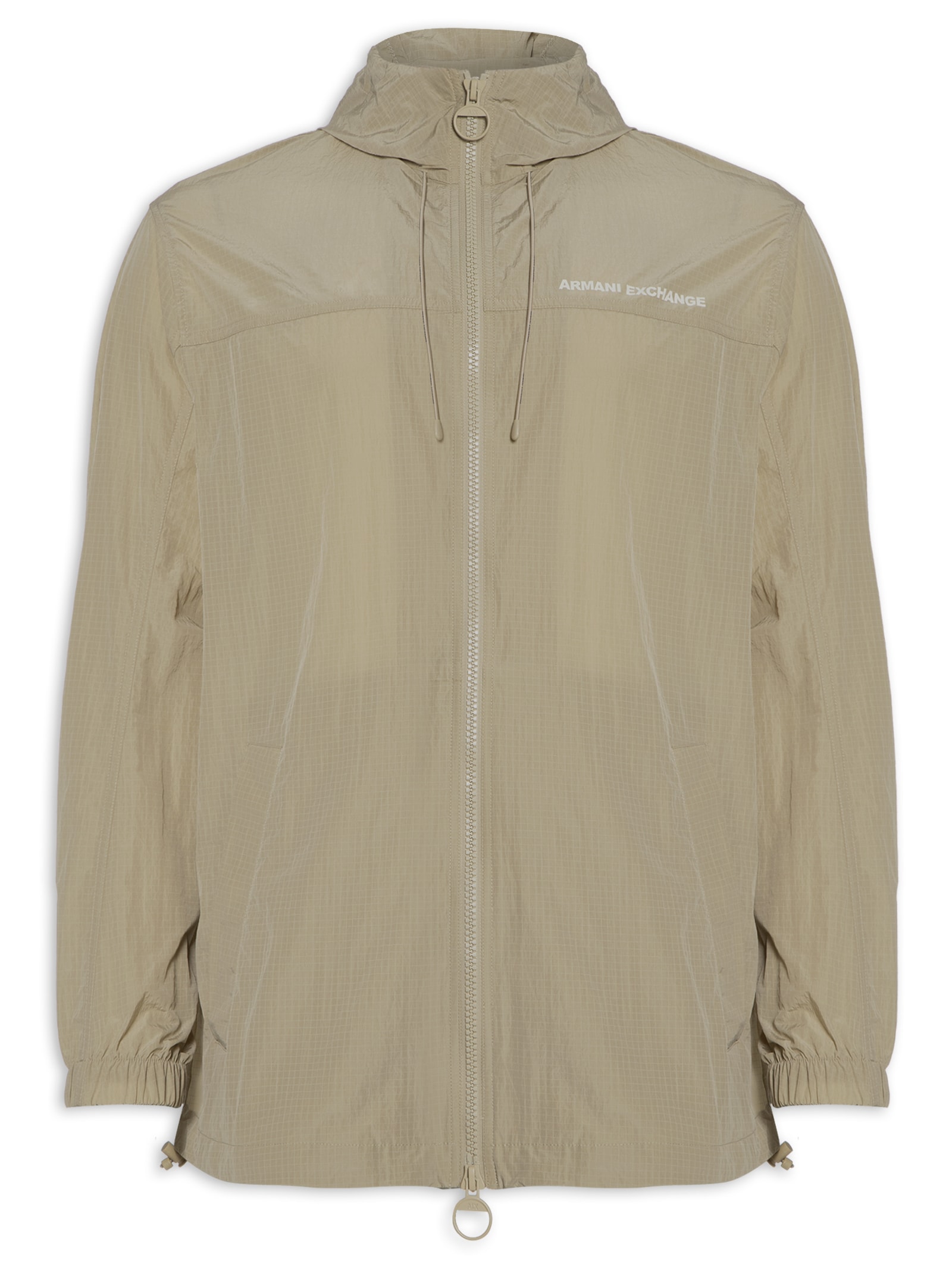 Armani Exchange - Jaqueta Masculina Corta Vento - Bege
