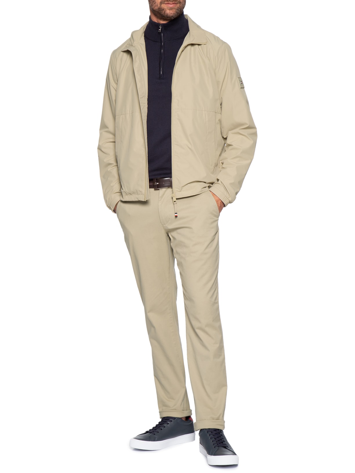 Jaqueta Masculina Corta Vento Branded – Bege Tommy Hilfiger