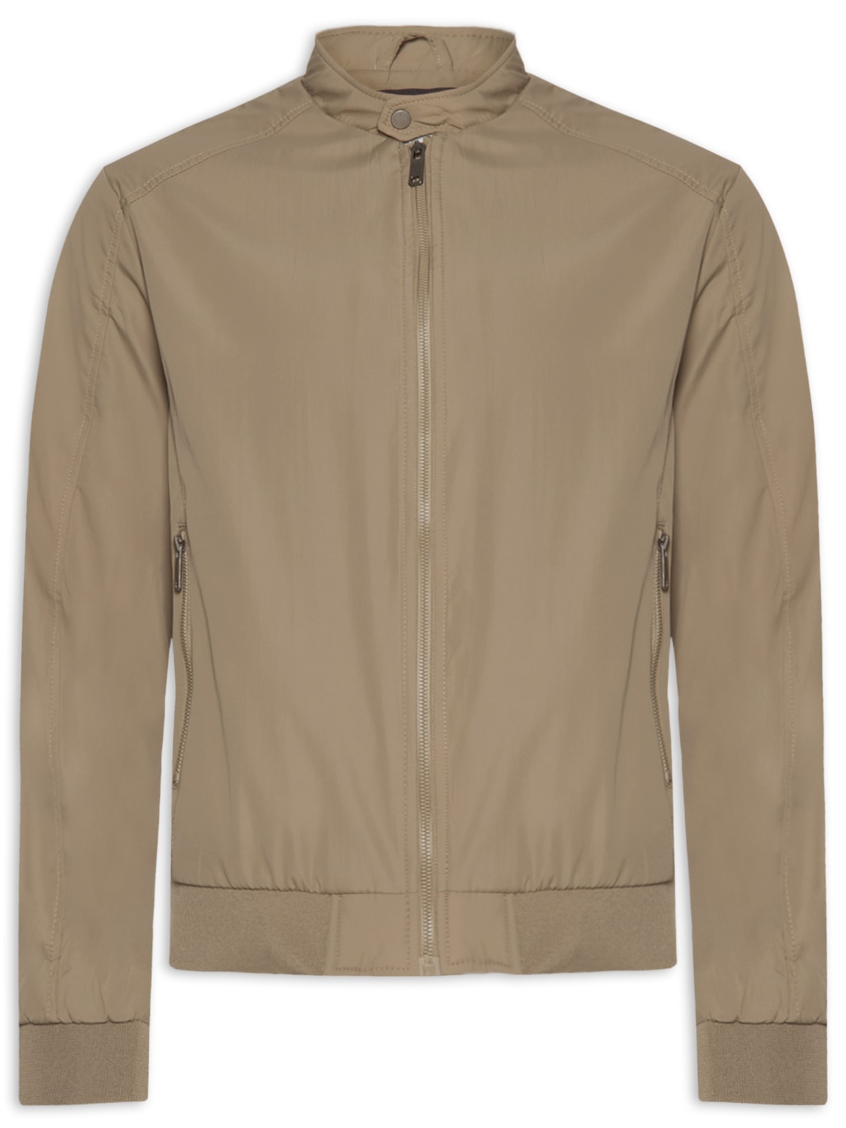 Jaqueta Masculina Corta Vento Casual Básica - Bege