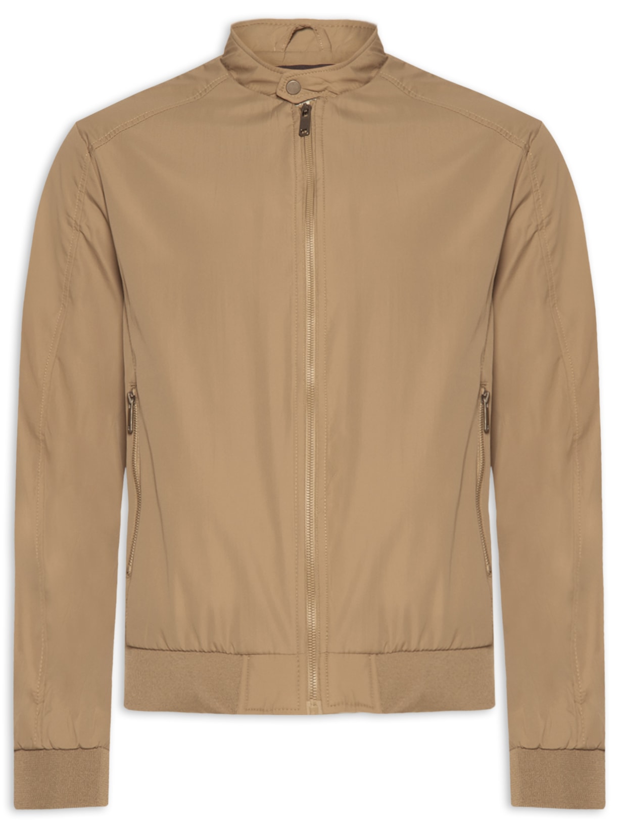 Jaqueta Masculina Corta Vento Casual Básica - Bege