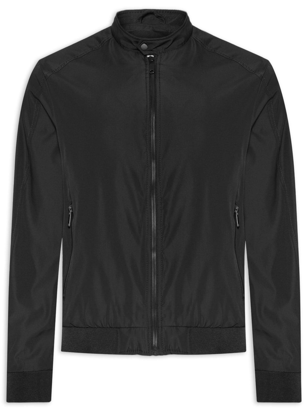 Jaqueta Masculina Corta Vento Casual Básica - Preto