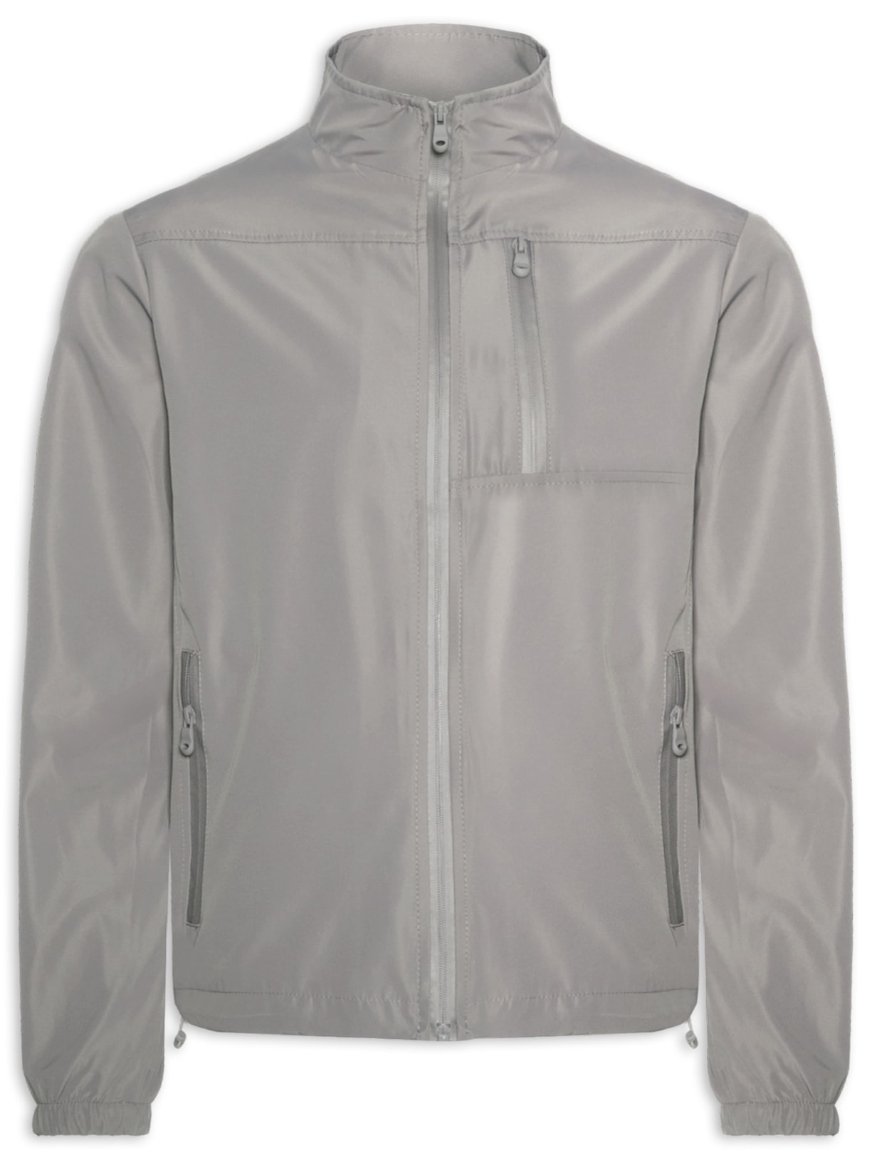 Jaqueta Masculina Corta Vento Casual Cinza Basiq Men