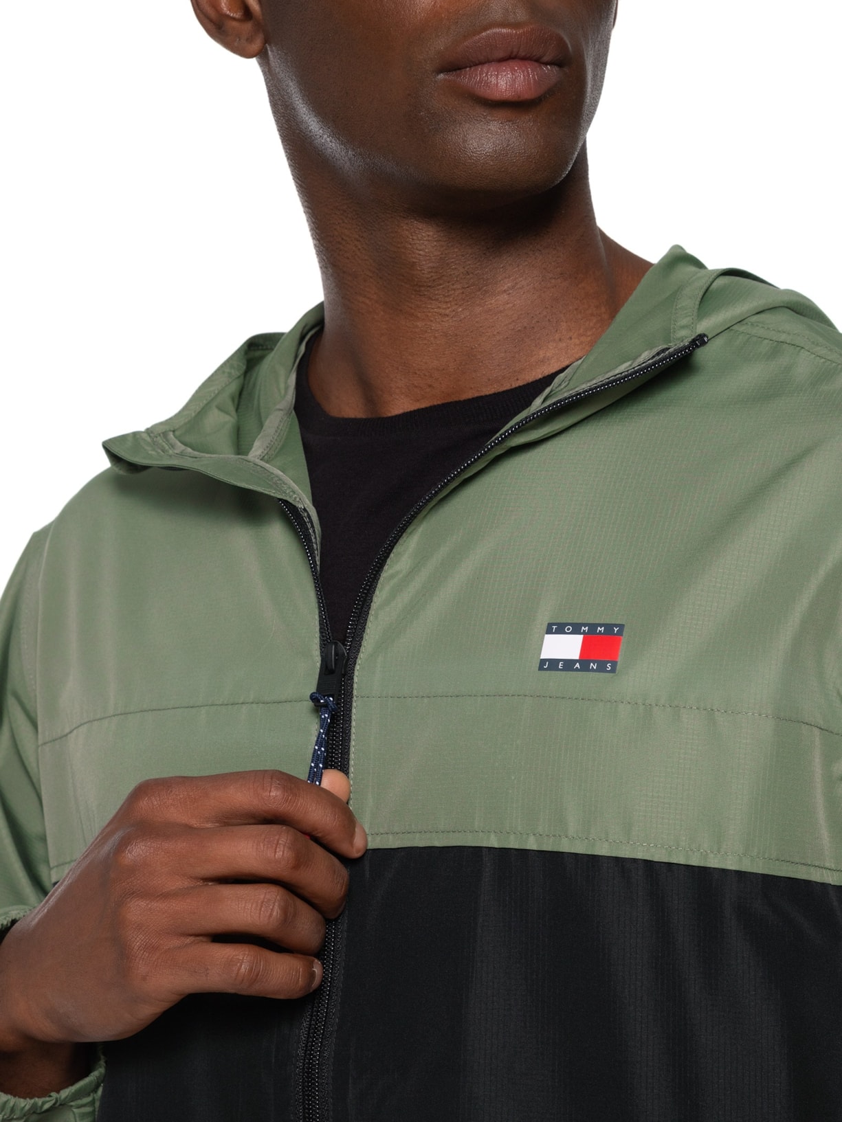 Jaqueta Masculina Corta Vento Chicago Verde Tommy Jeans