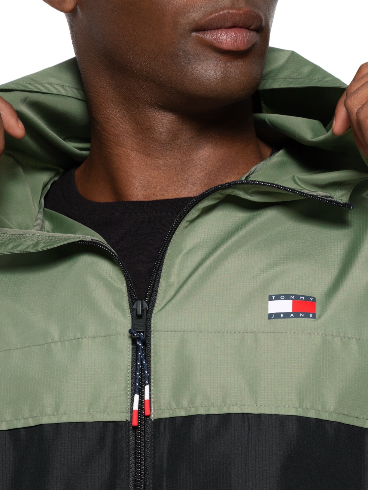 Jaqueta Masculina Corta Vento Chicago Verde Tommy Jeans