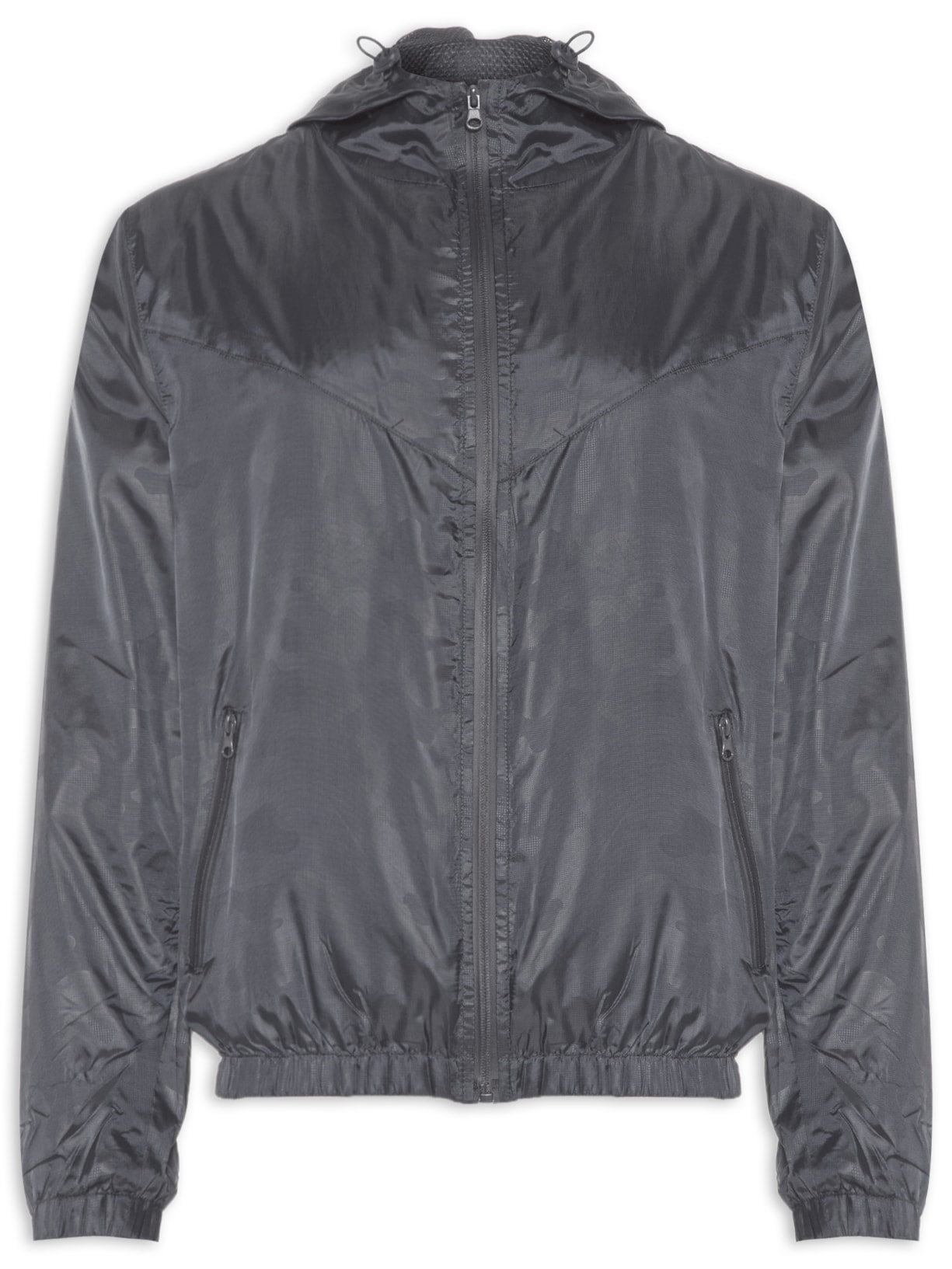 Jaqueta Masculina Corta Vento Com Capuz - Basiq Men - Cinza