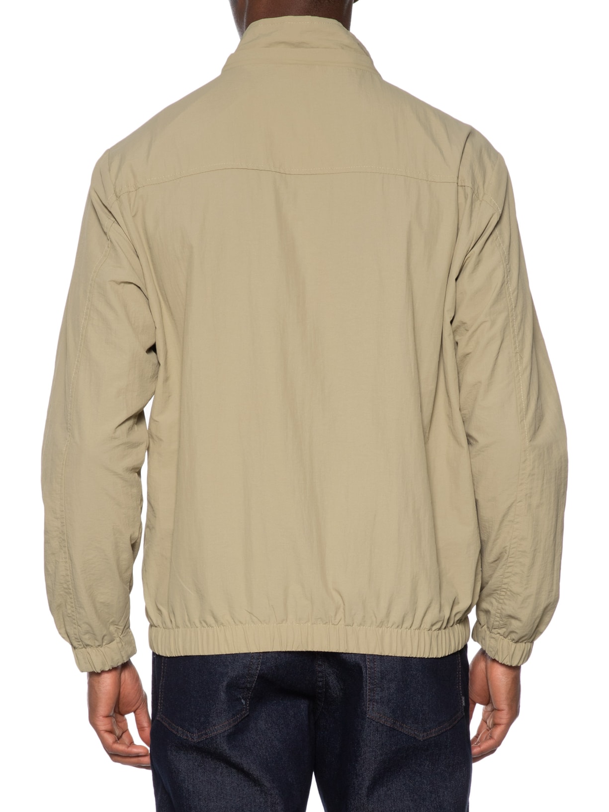 Jaqueta Masculina Corta Vento Com Capuz Bege Basiq Men