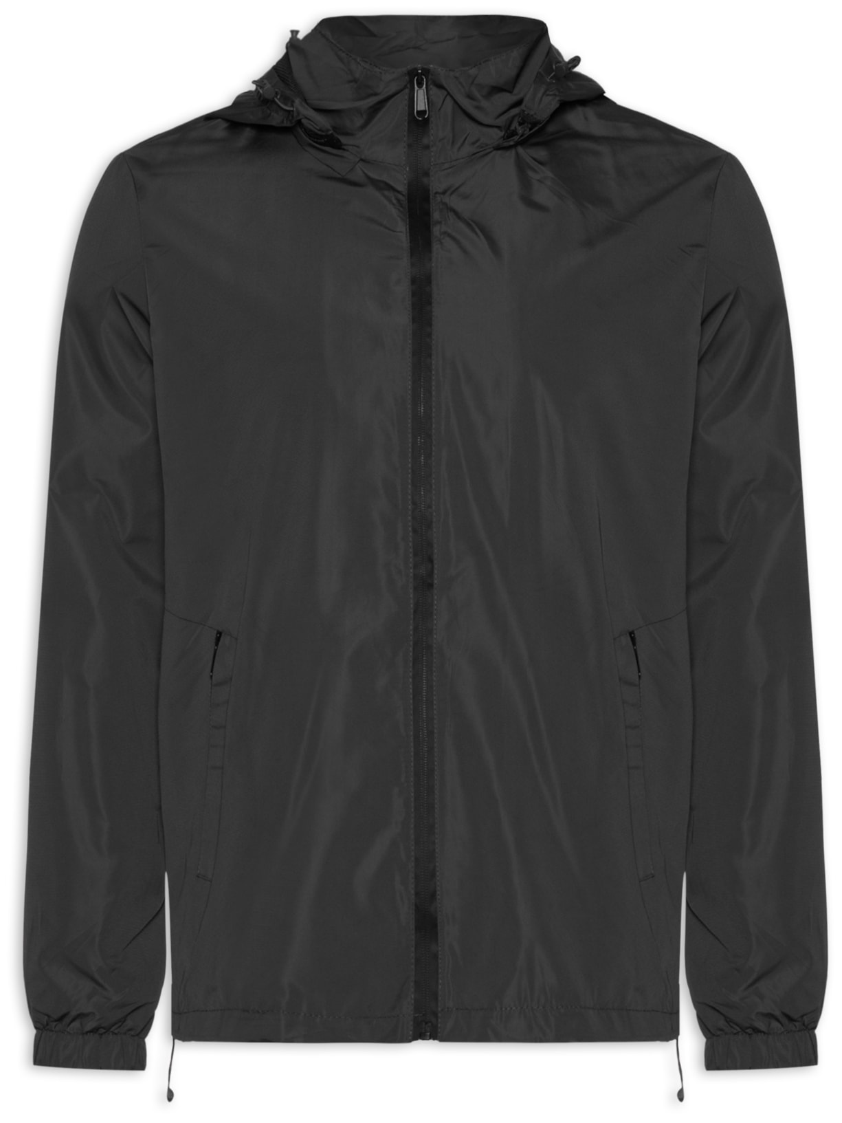 Jaqueta Masculina Corta Vento Com Capuz C84 Preto  '2 Essential
