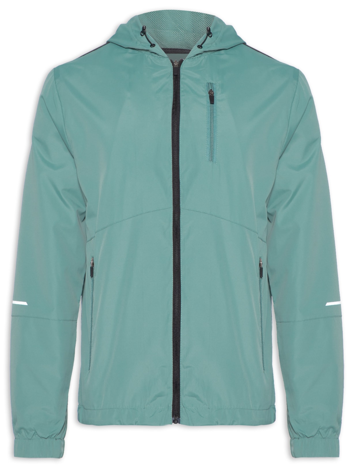 Jaqueta Masculina Corta Vento Com Capuz - Verde