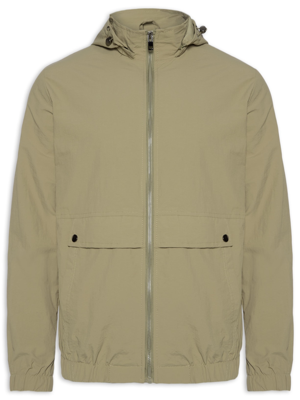 Jaqueta Masculina Corta Vento Com Capuz - Verde