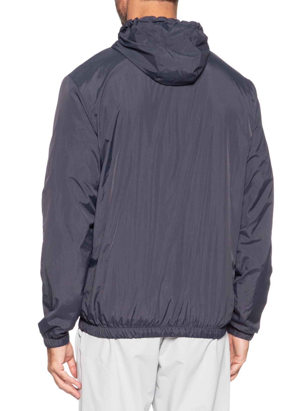 Jaqueta Masculina Corta Vento Com Gorro Azul Basiq Men