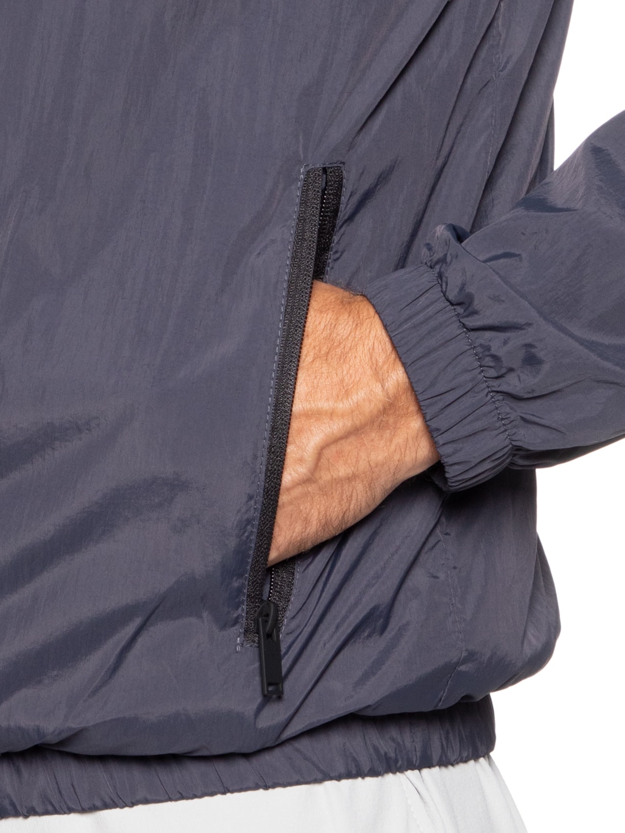 Jaqueta Masculina Corta Vento Com Gorro Azul Basiq Men