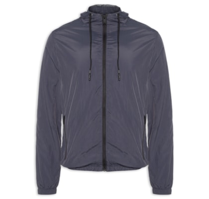 Jaqueta Masculina Corta Vento Com Gorro - Azul