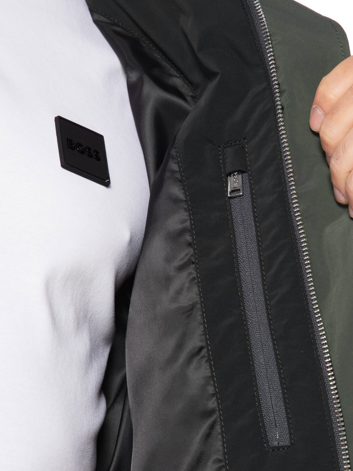 Jaqueta Masculina Corta Vento Condo Cinza  Boss