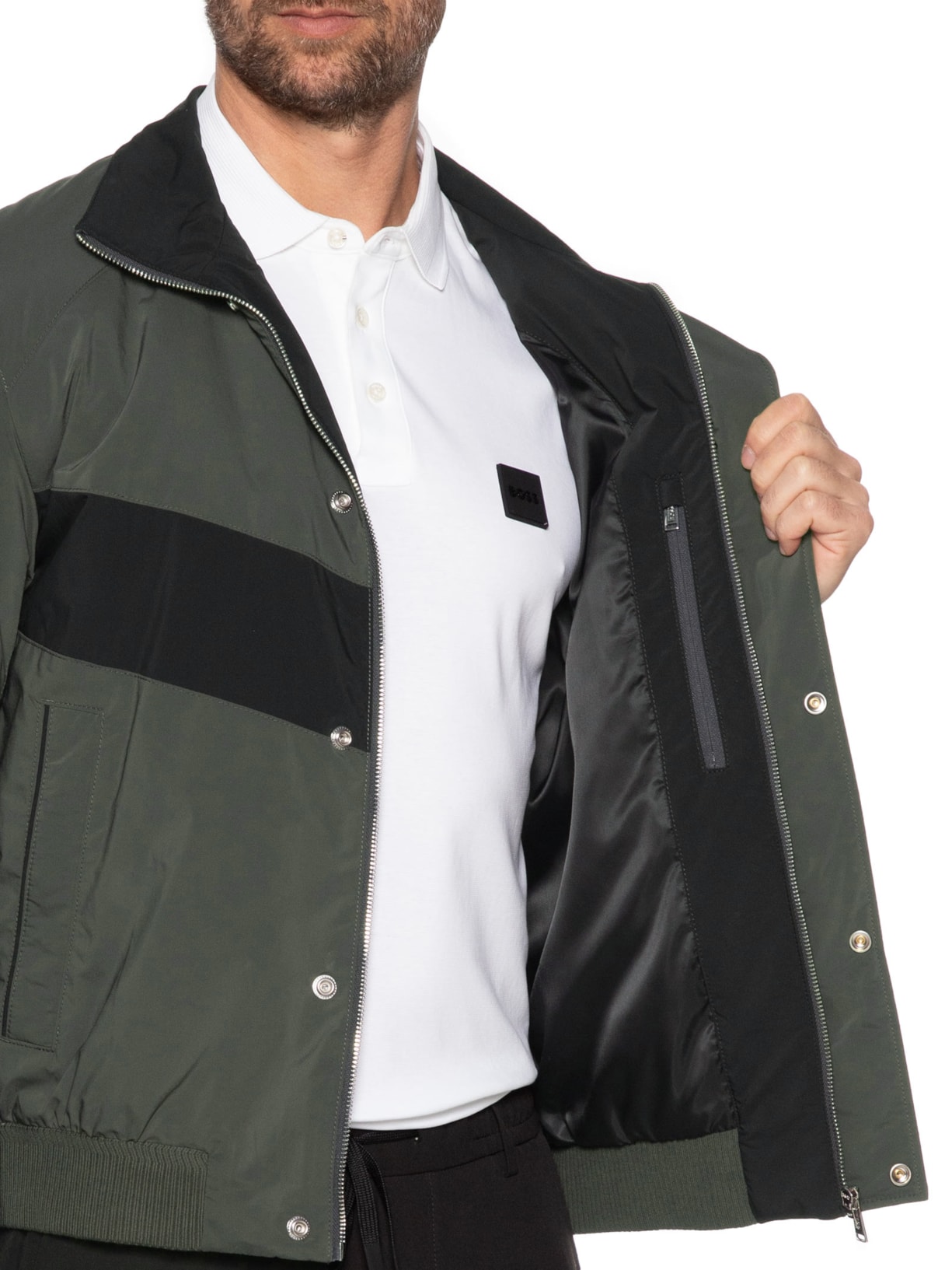 Jaqueta Masculina Corta Vento Condo Cinza  Boss