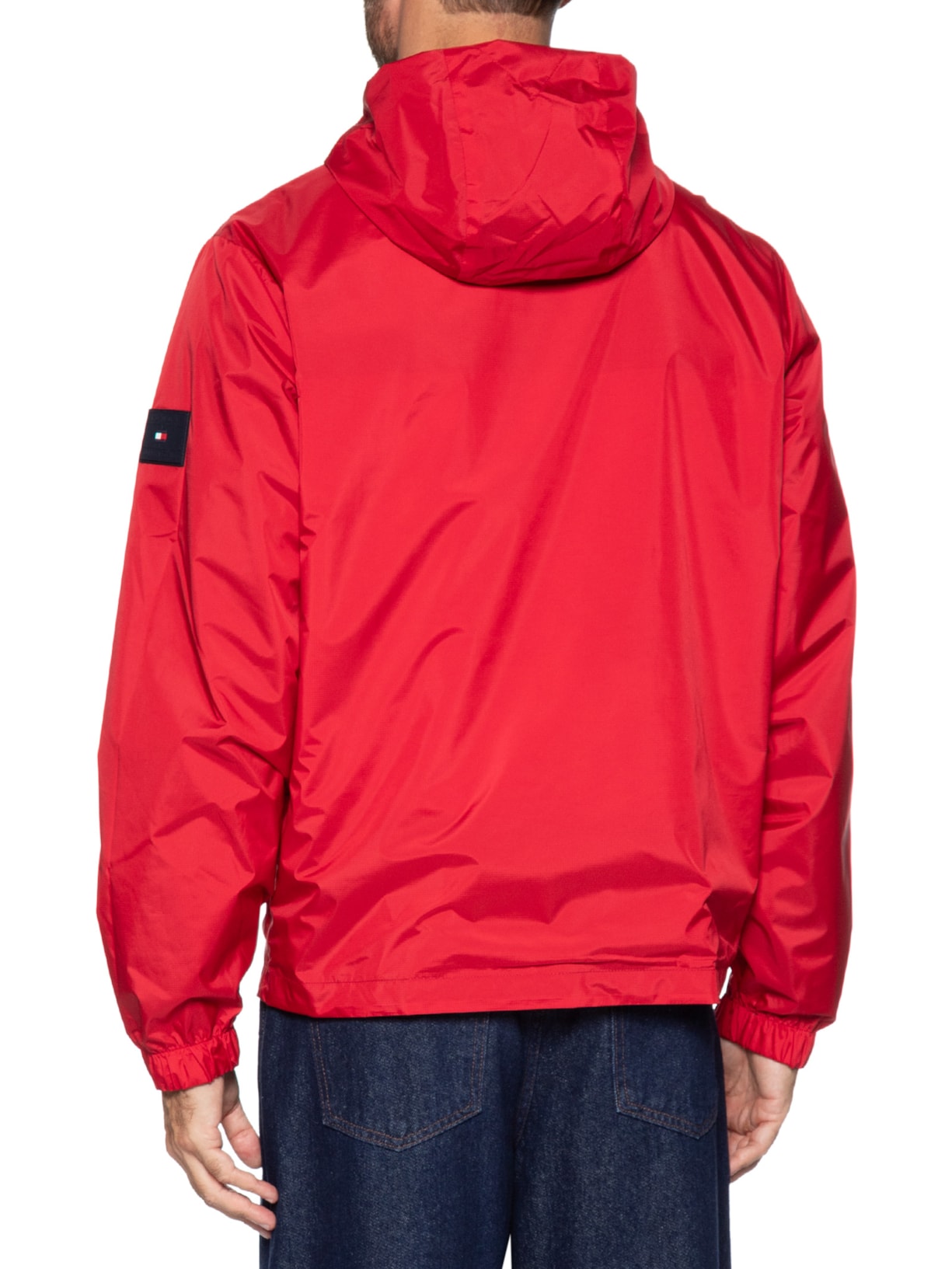 Jaqueta Masculina Corta Vento Dupla Face Color Block Azul Tommy Hilfiger