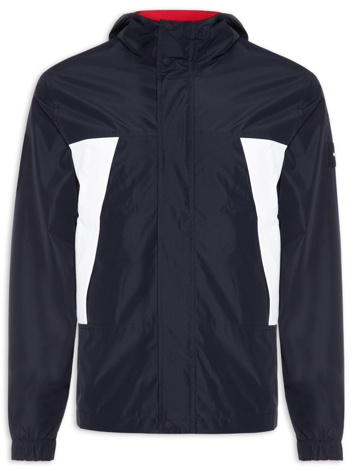 Jaqueta Masculina Corta Vento Dupla Face Color Block - Azul