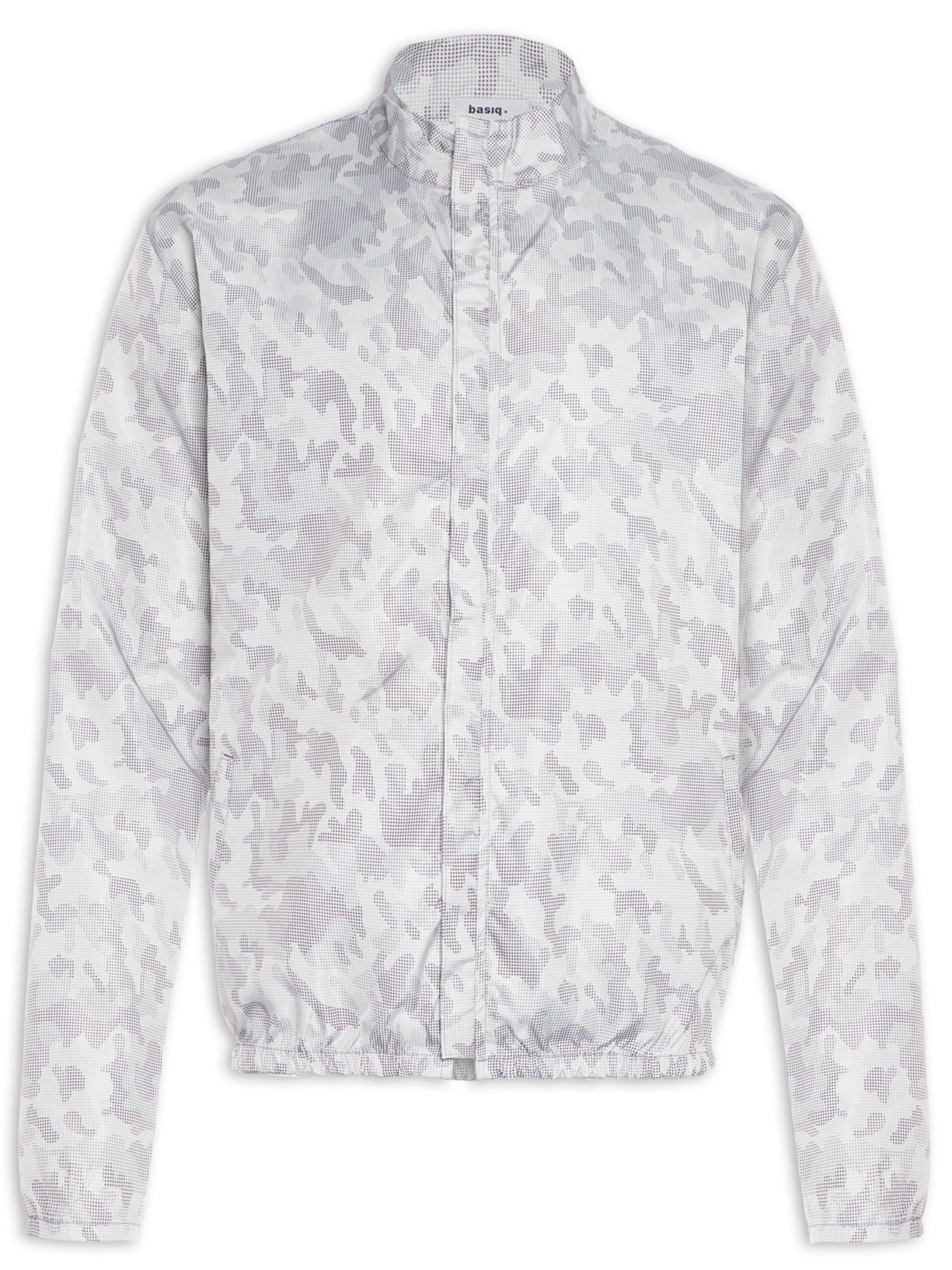 Jaqueta Masculina Corta-Vento Estampada - Branco