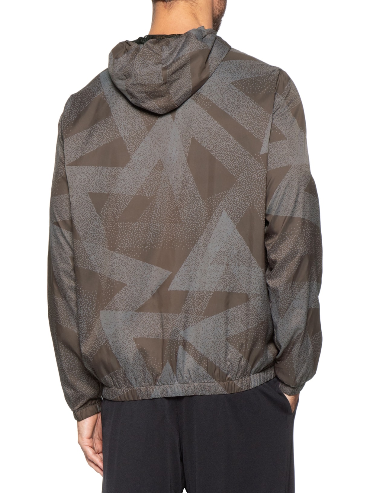 Jaqueta Masculina Corta Vento Estampada Marrom Basiq Men