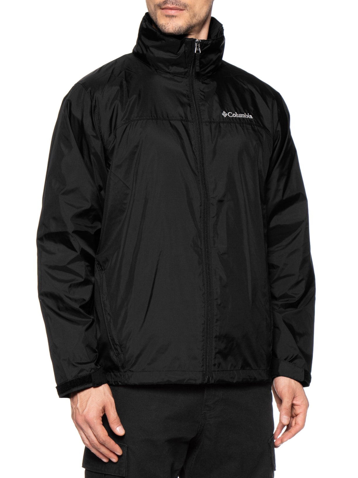 Jaqueta Masculina Corta-Vento Glennaker Lake II Com Capuz Preto Columbia
