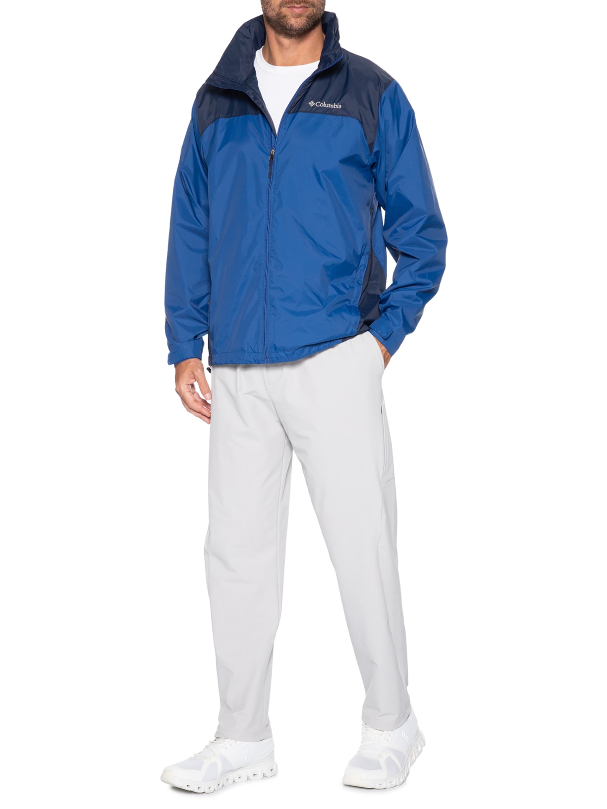 Jaqueta Masculina Corta Vento Glennaker Lake II Rain Azul Columbia