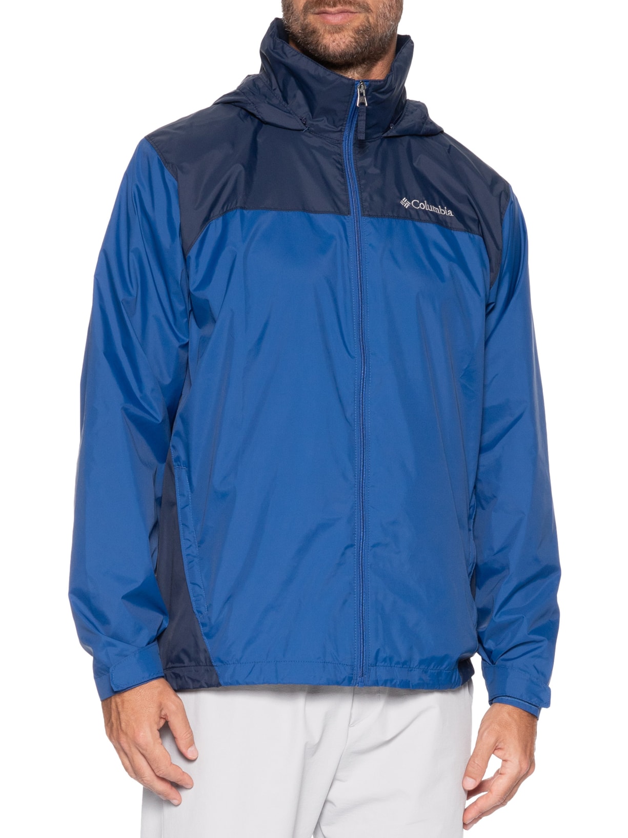 Jaqueta Masculina Corta Vento Glennaker Lake II Rain Azul Columbia