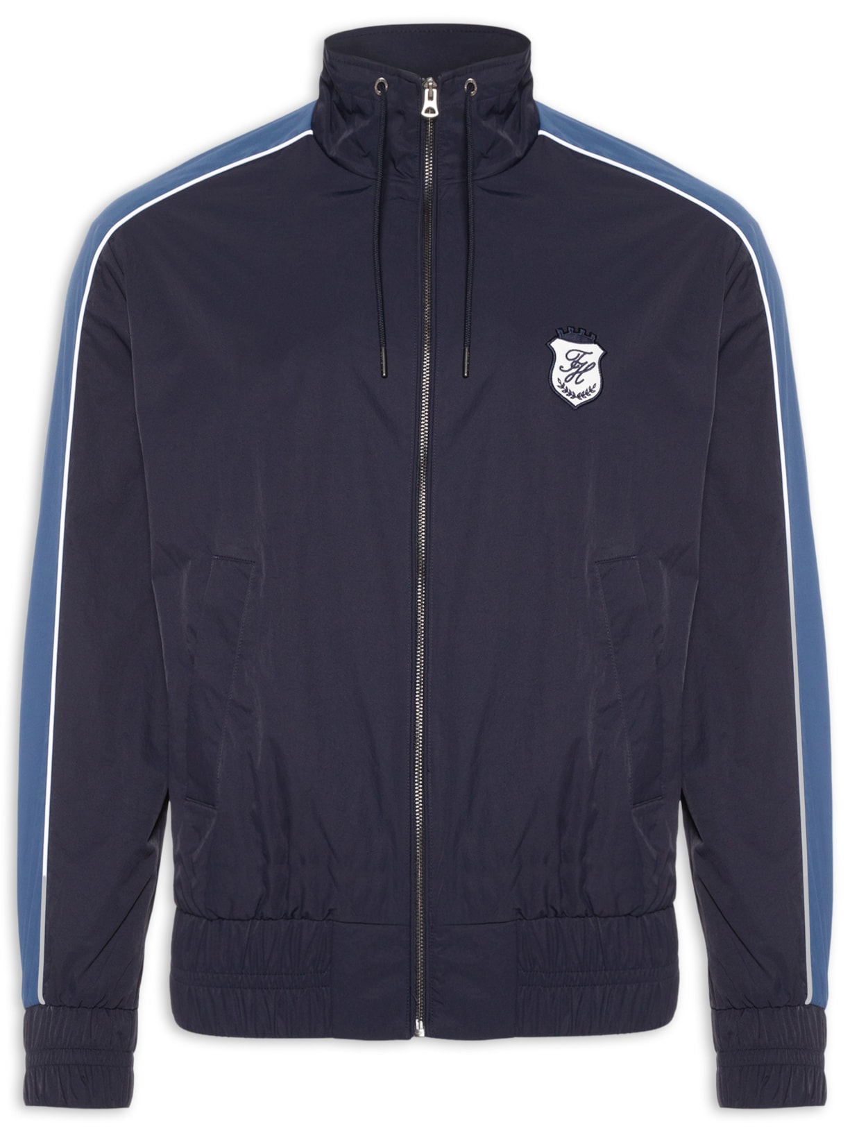 Jaqueta Masculina Corta Vento Gola Alta - Azul