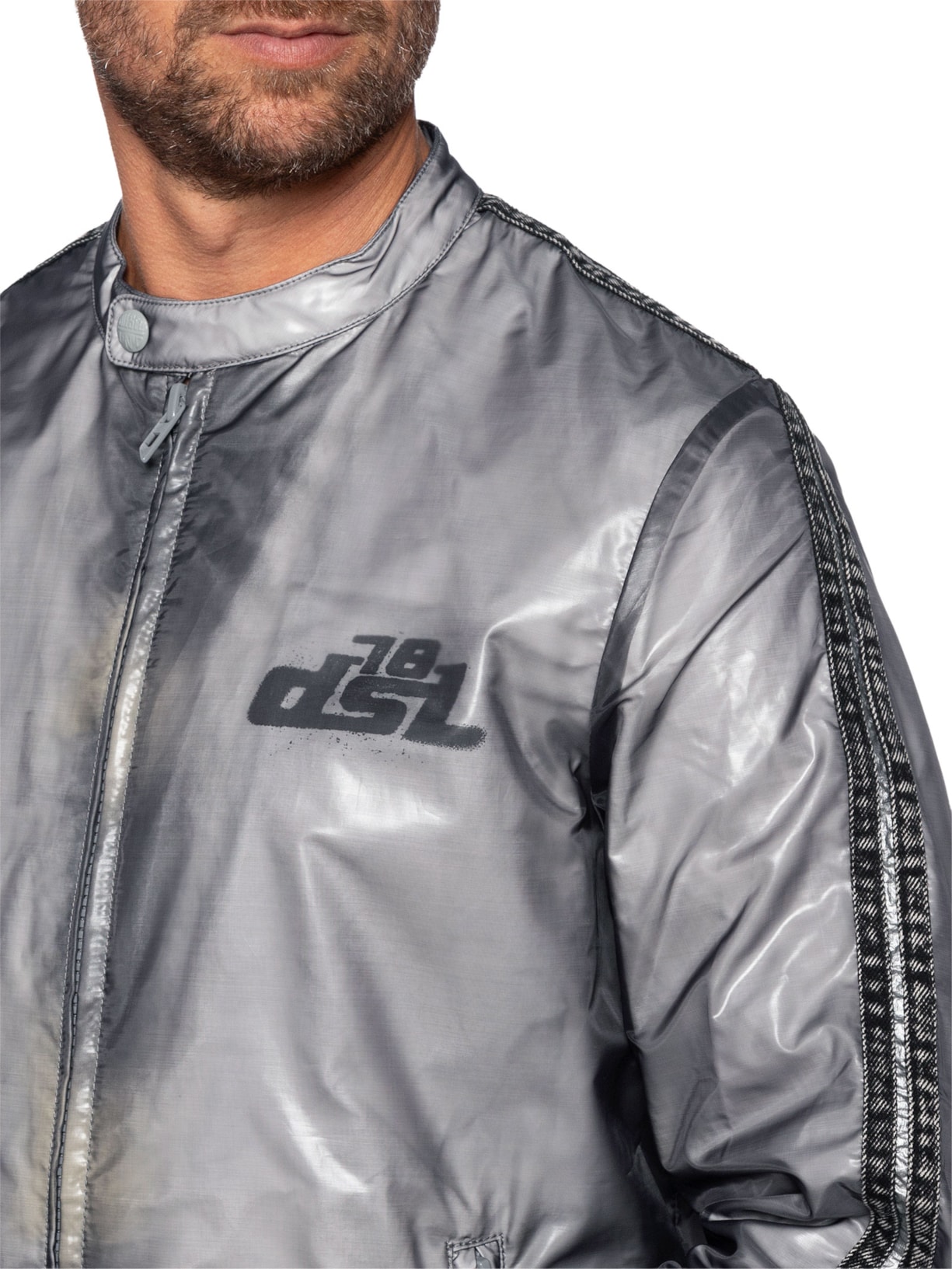 Jaqueta Masculina Corta-Vento J-Pop Giac Cinza Diesel