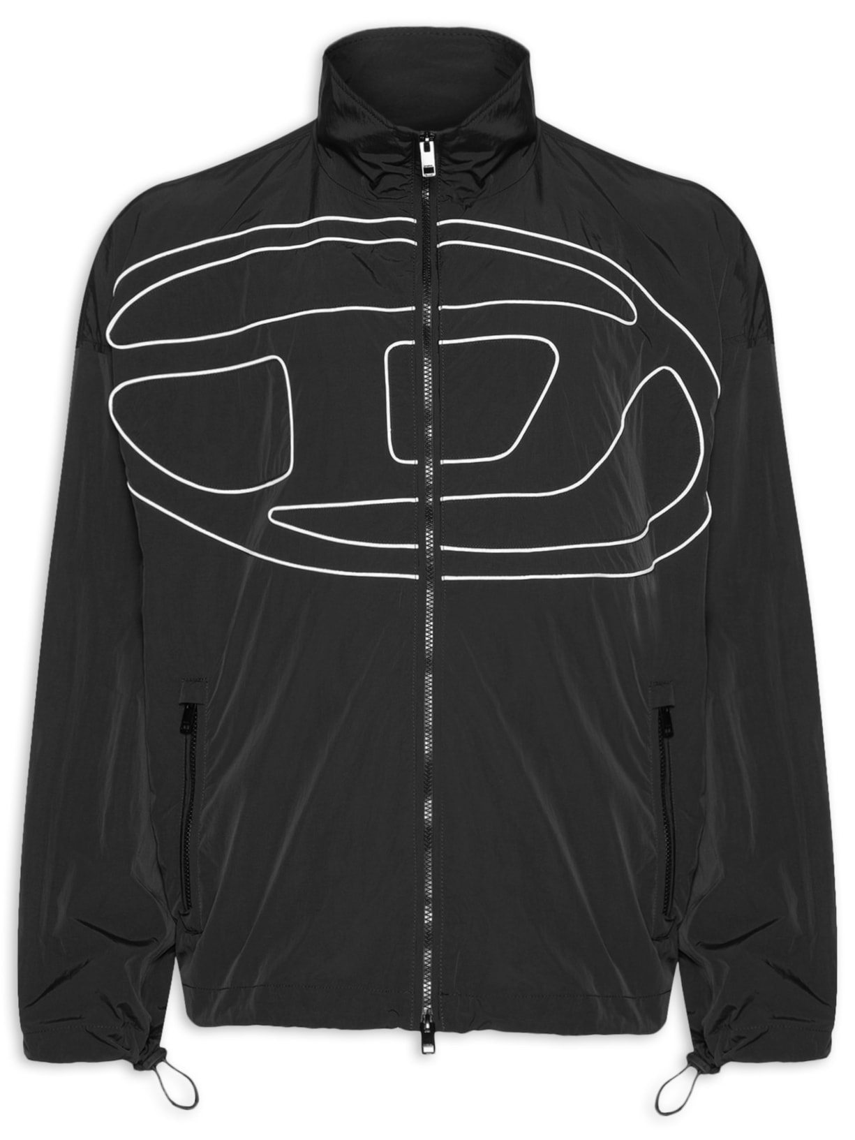 Jaqueta Masculina Corta Vento J Vatel com Big Logo Bordado - Preto