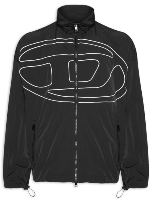 Jaqueta Masculina Corta Vento J Vatel com Big Logo Bordado - Preto