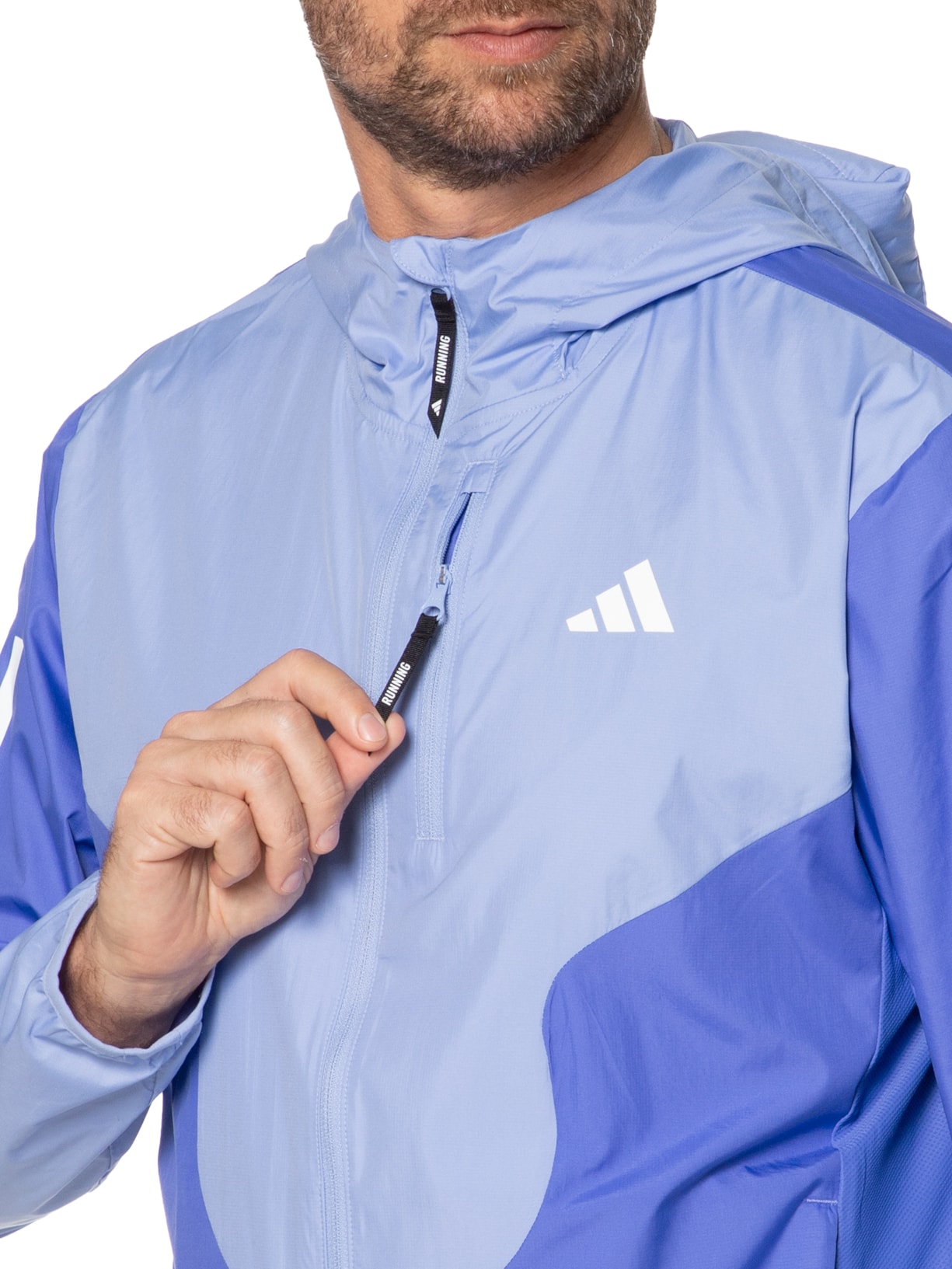 Adidas Jaqueta Masculina Corta Vento Own The Run Base Azul