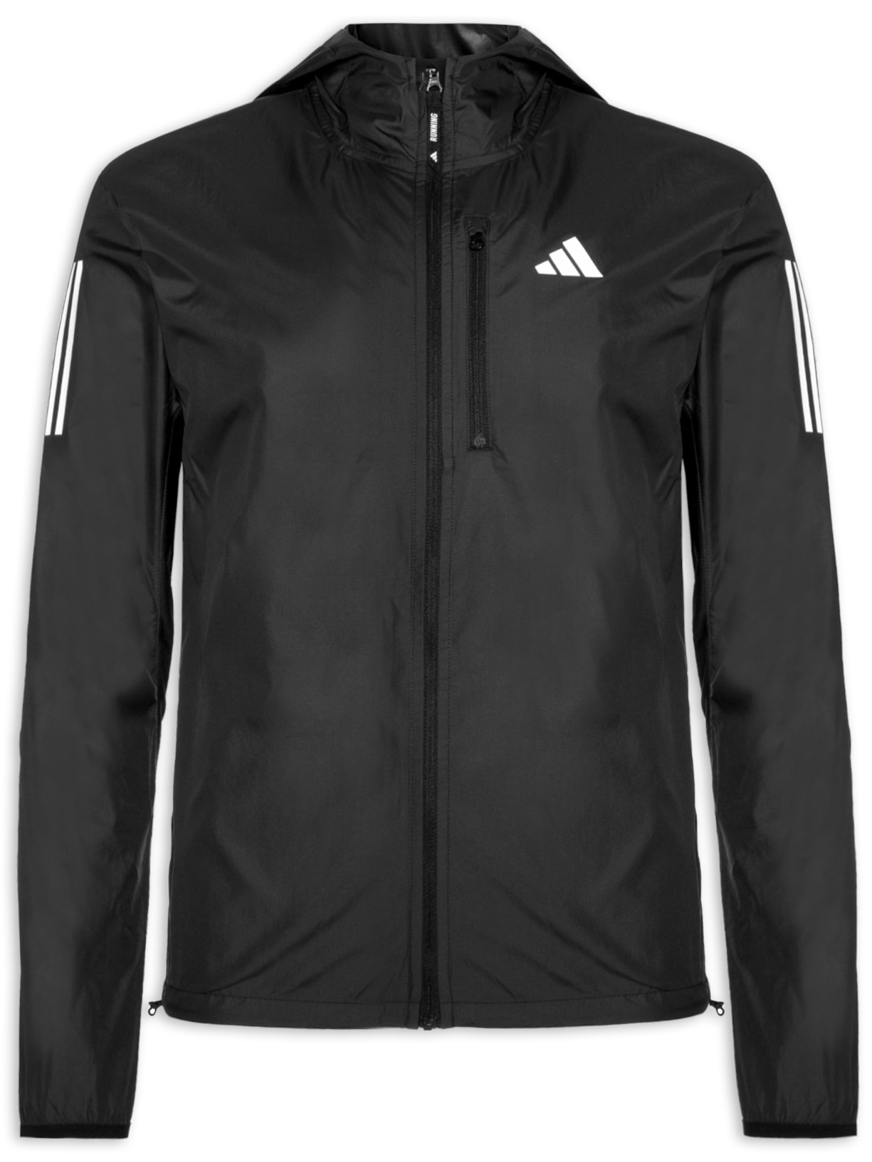 Jaqueta Masculina Corta Vento Own The Run Base - Preto