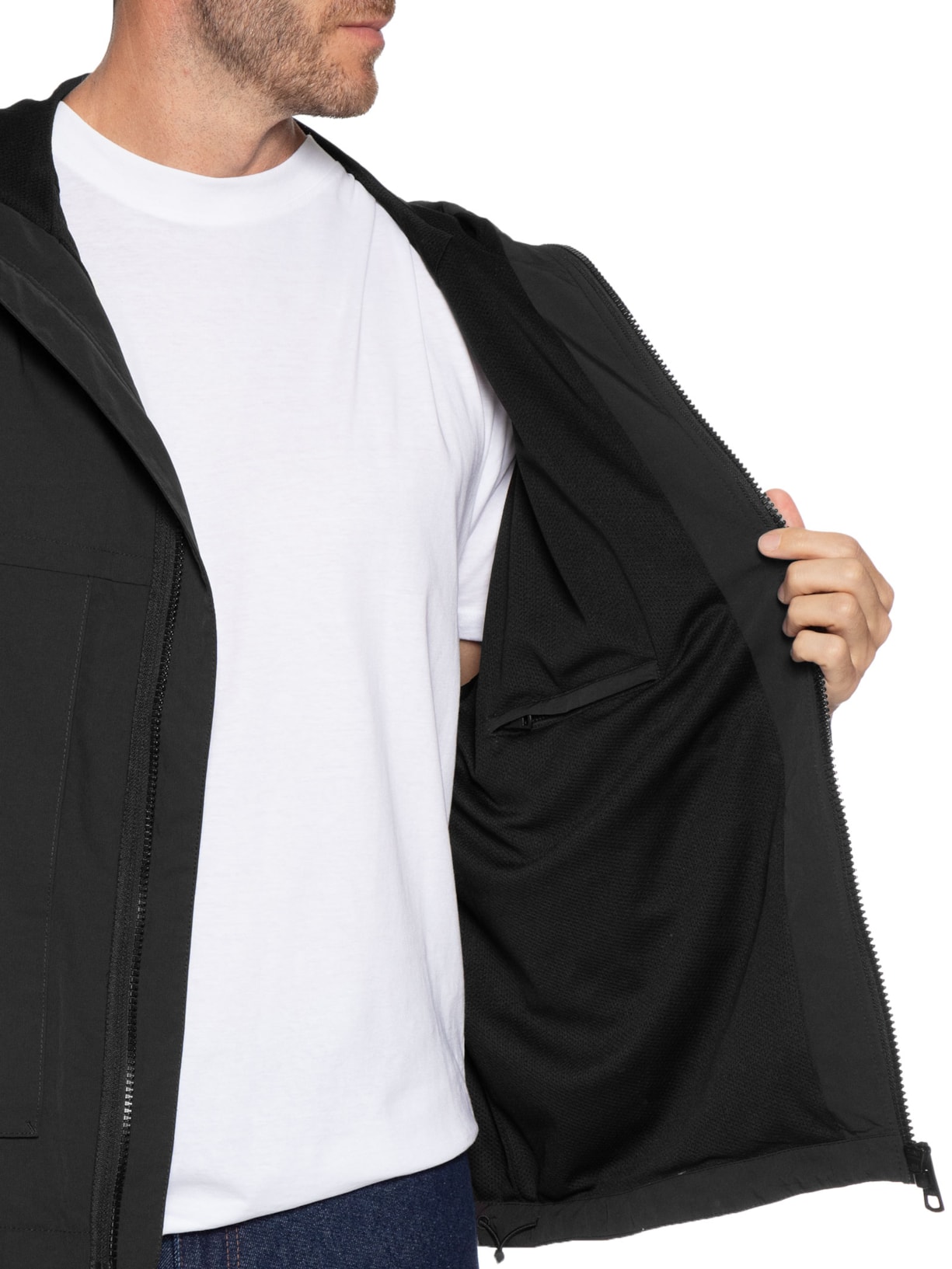 Jaqueta Masculina Corta-Vento Preto Hugo