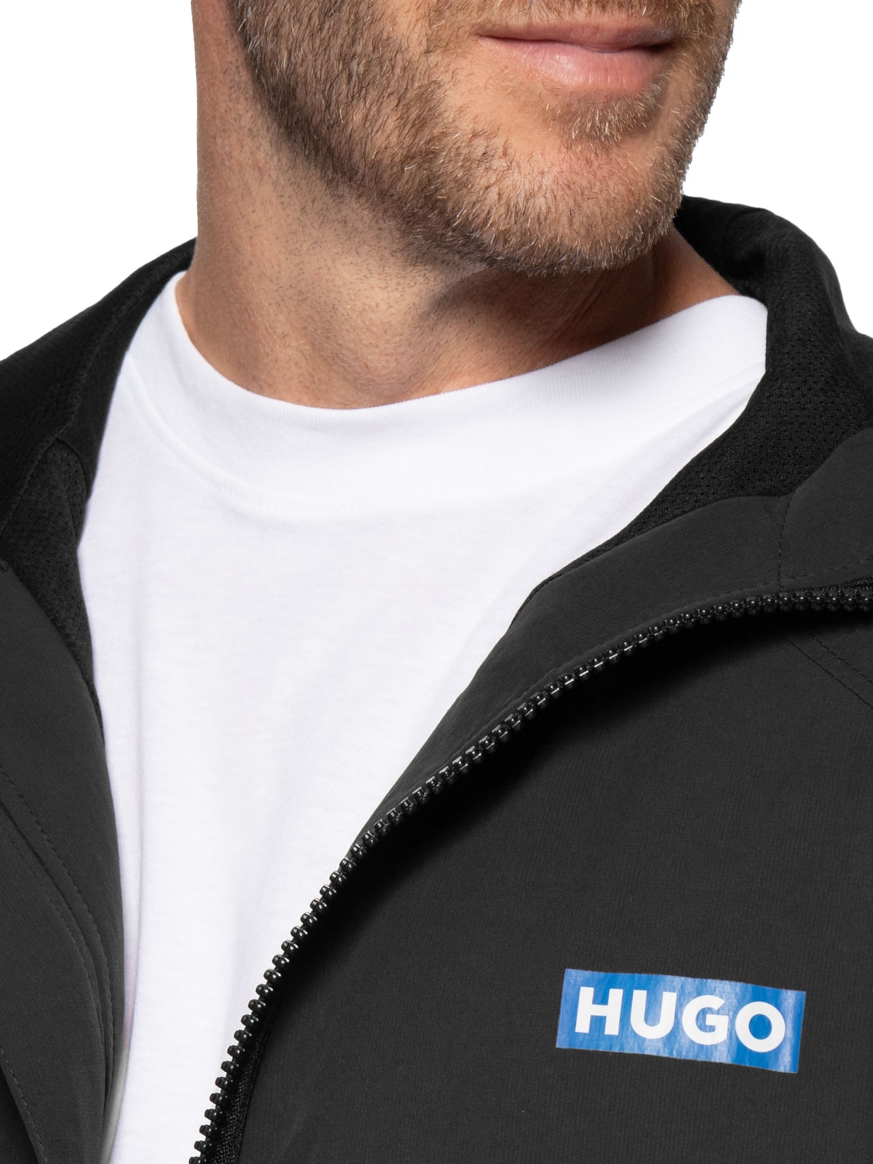 Jaqueta Masculina Corta-Vento Preto Hugo