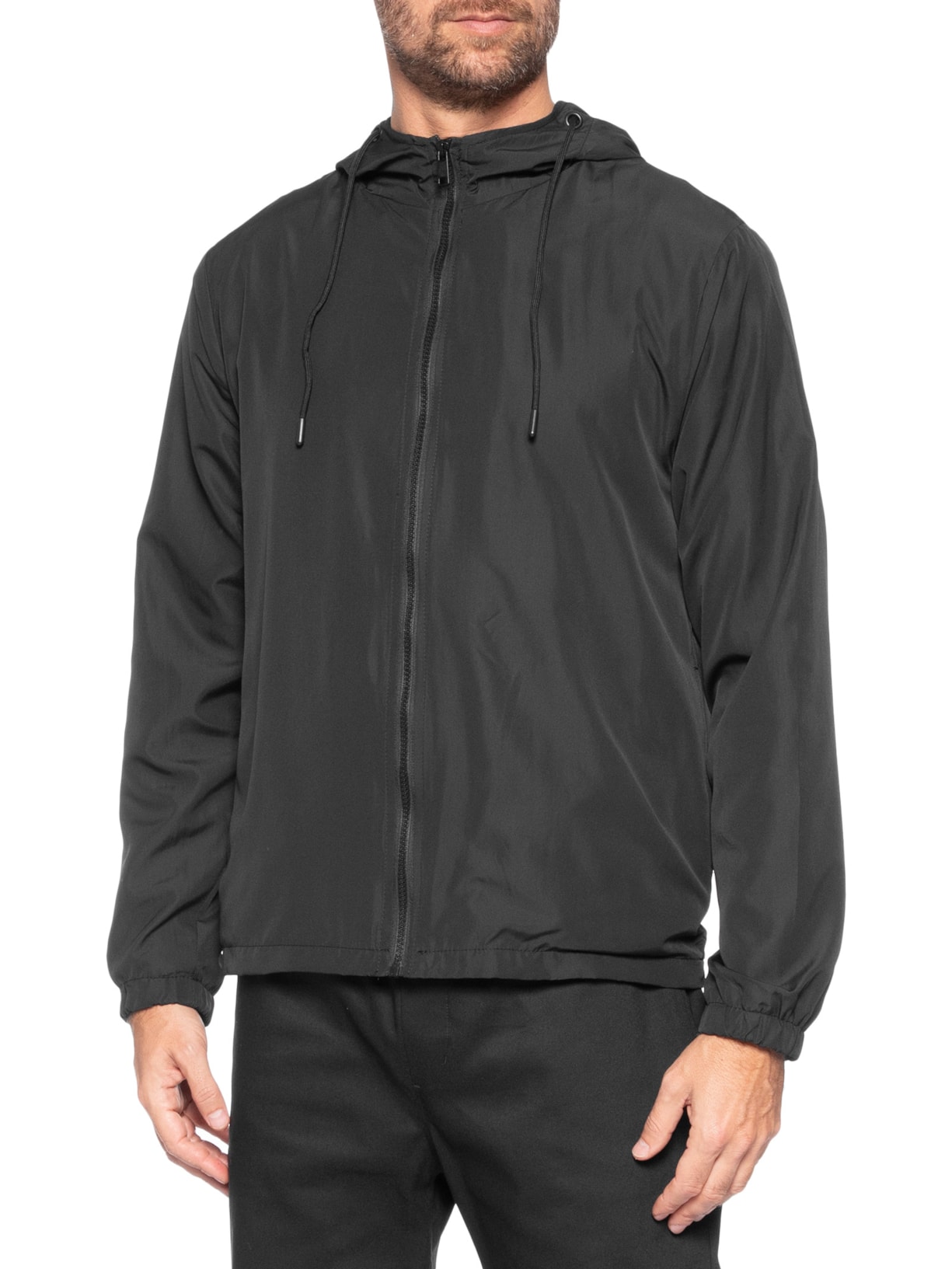 Jaqueta Masculina Corta Vento Preto Basiq Men