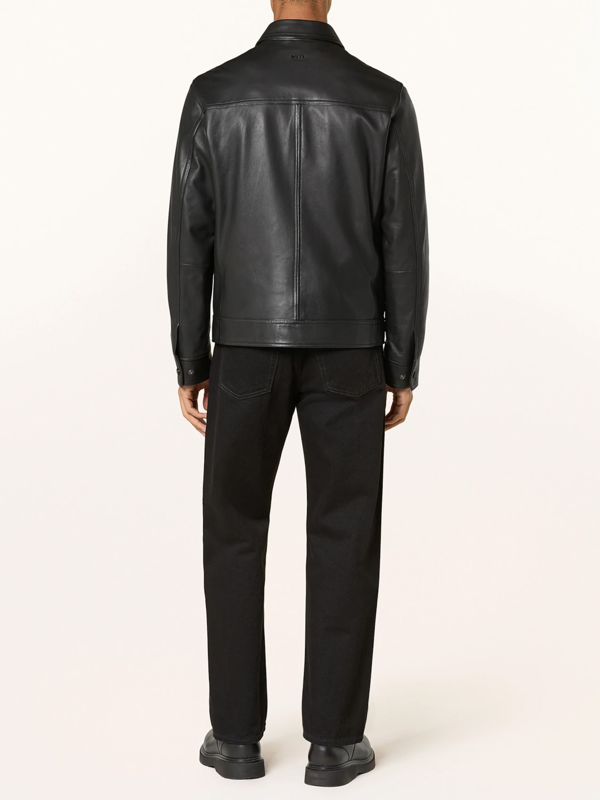 Jaqueta Masculina Couro Jocruz Preto Boss