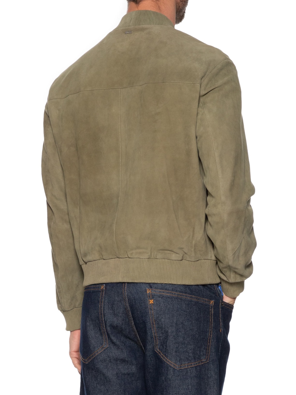 Jaqueta Masculina De Camurça H-Muller Verde Boss