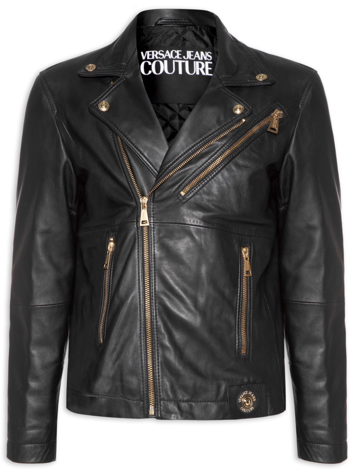 Jaqueta Masculina De Couro Biker 77UPP02 - Preto
