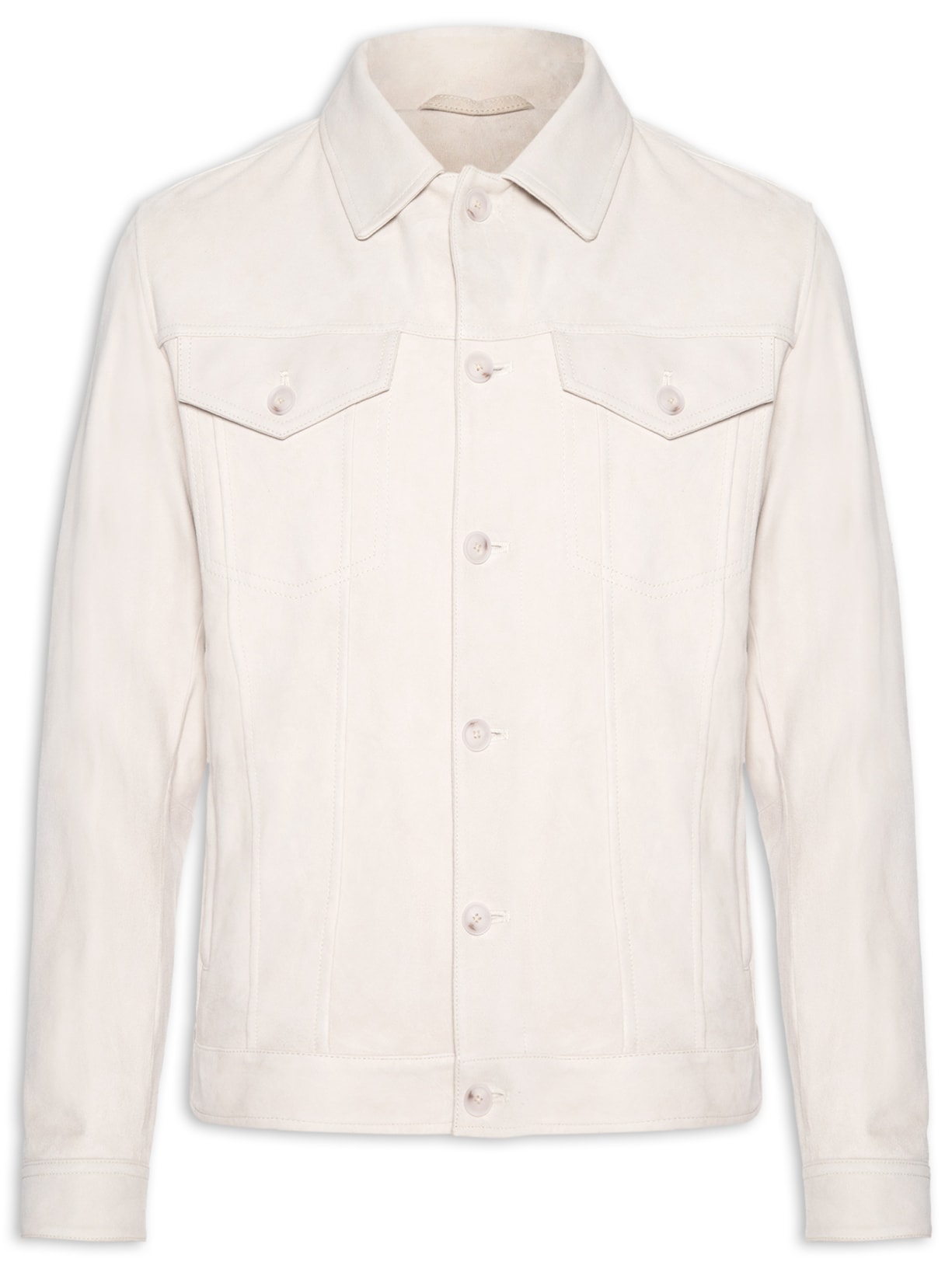 Jaqueta Masculina De Couro C-Merak Off White Boss