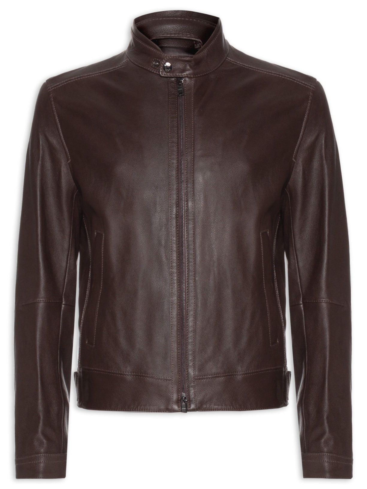 Jaqueta Masculina De Couro H Mansell - Marrom