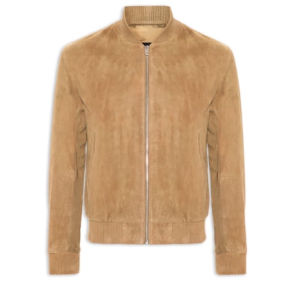 Jaqueta Masculina De Couro H-Muller - Bege 