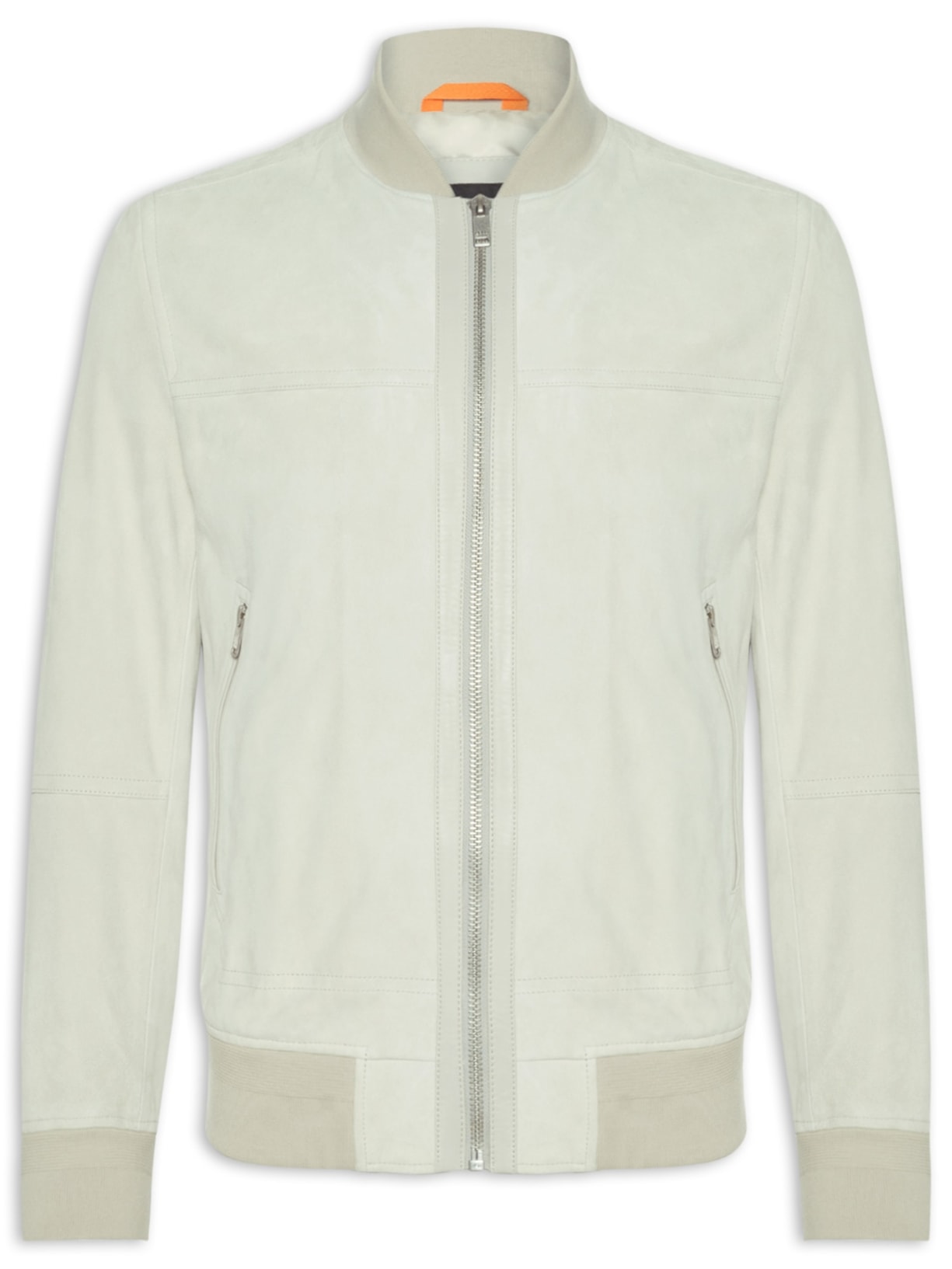 Jaqueta Masculina De Couro Johice Off White Boss