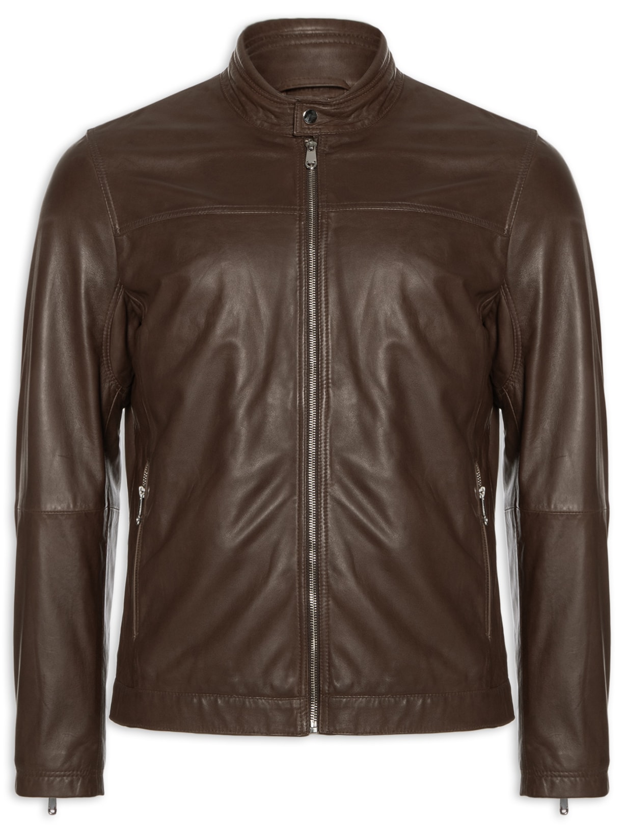 Jaqueta Masculina De Couro - Marrom