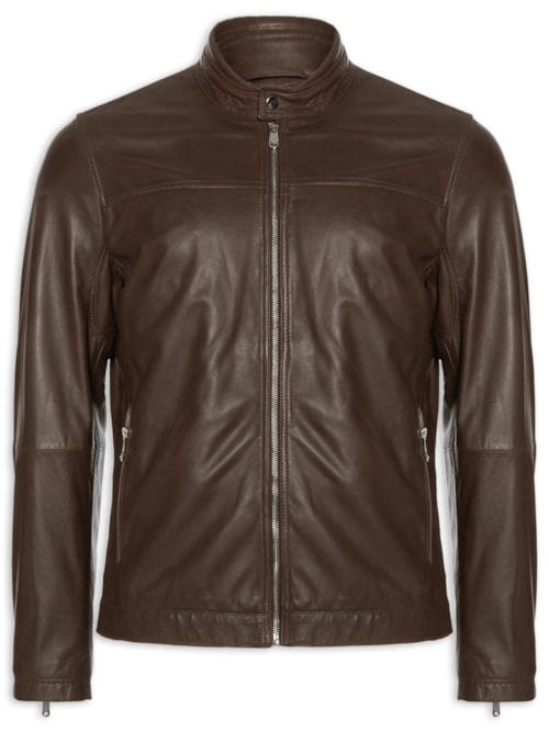 Jaqueta Masculina De Couro - Marrom