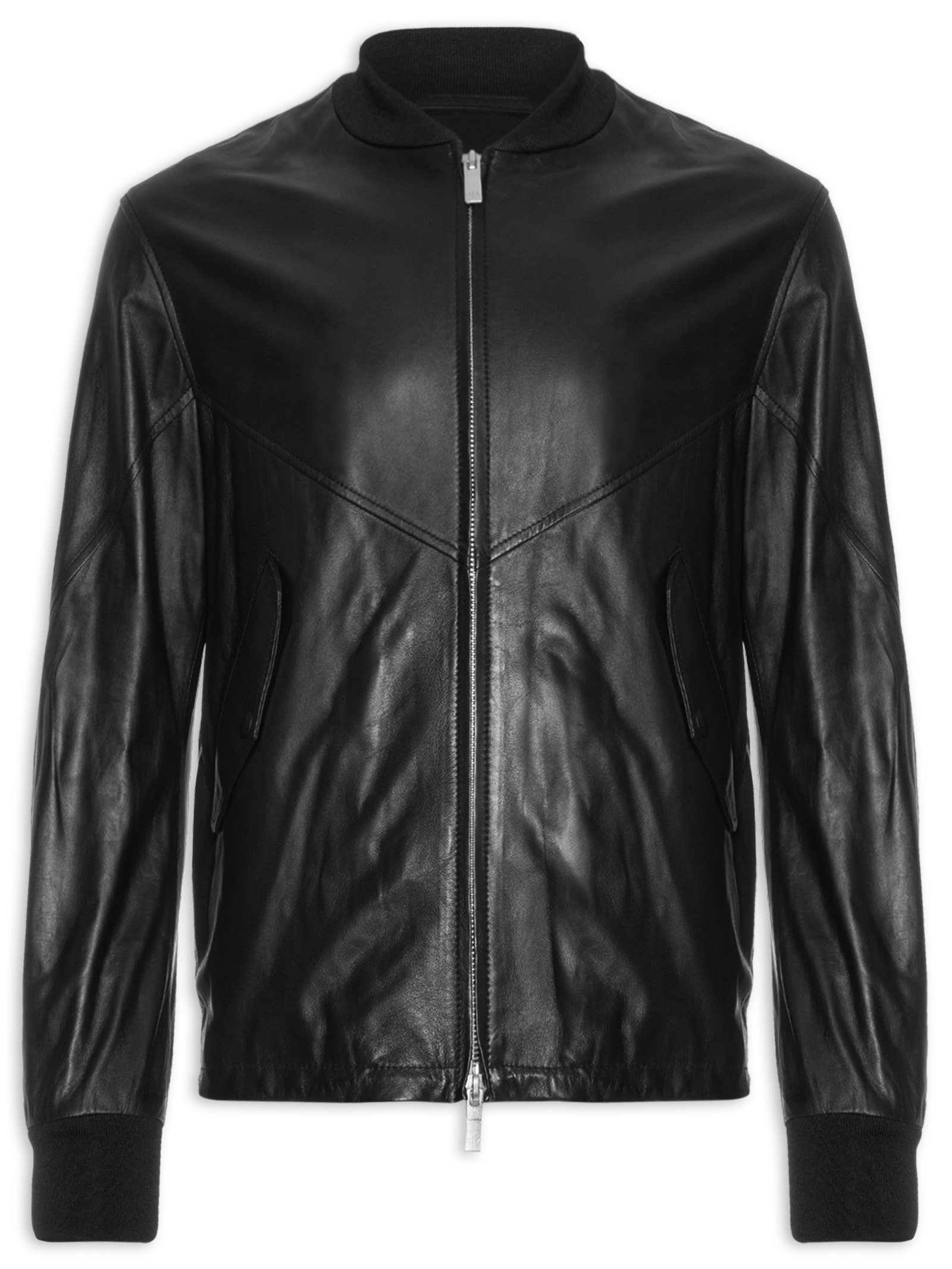 Jaqueta Masculina De Couro - Armani Exchange - Preto